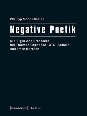 cover image of Negative Poetik